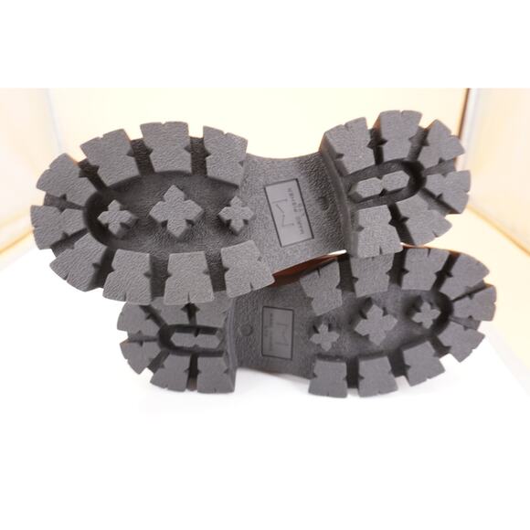 Marc FisherHappy Brown Leather Lace Up Combat Ankle Boot SZ 8 biker Lug platform - Picture 10 of 12